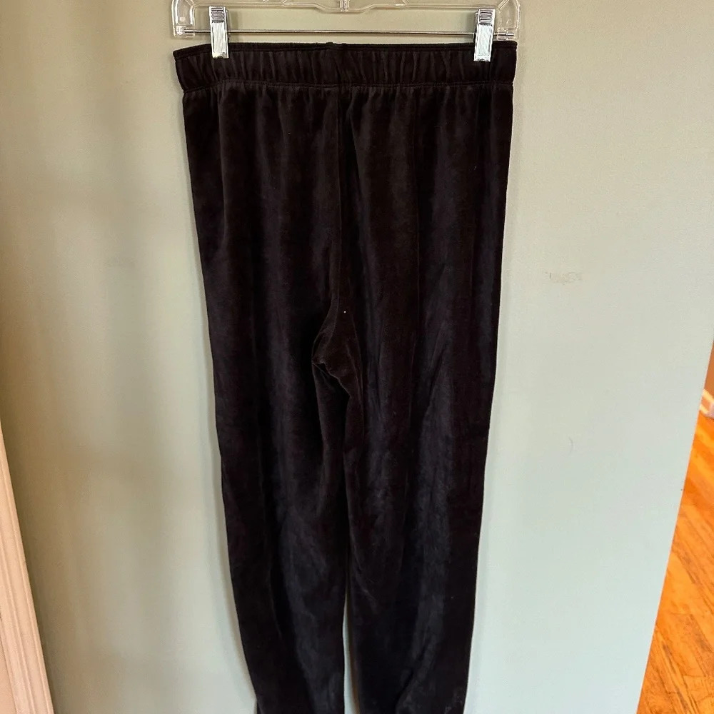 Woman's Gap Body Size S Black Velour Jogger NWOT